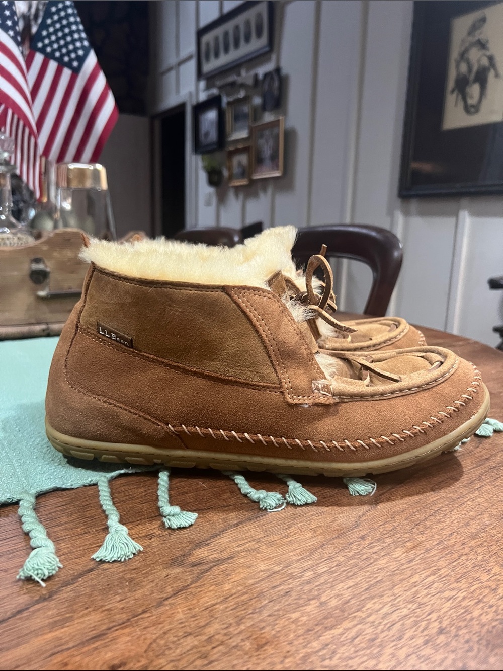 L.L.Bean Wicked Good Moccasin Slippers - Picture 3 of 7